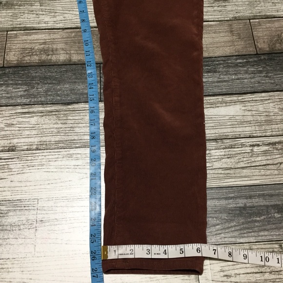 Ag Caden Tailored Trouser Corduroy Pants Women’s 27R Brown (Inseam 27) - Picture 3 of 10